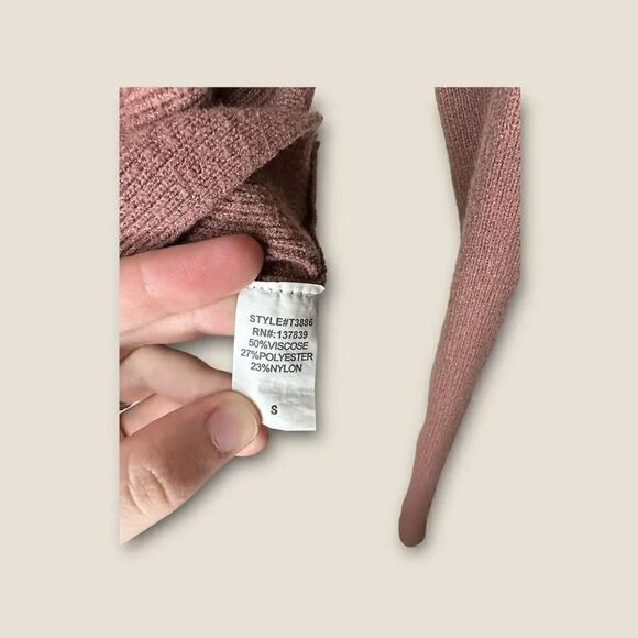 Dreamers by Debut Twist Crop Ribbed Long Sleeve Small - Picture 4 of 4